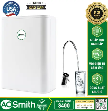 Máy lọc nước AOSMITH S400 - A. O. Smith ROSS™ ECO-AOC75PUR