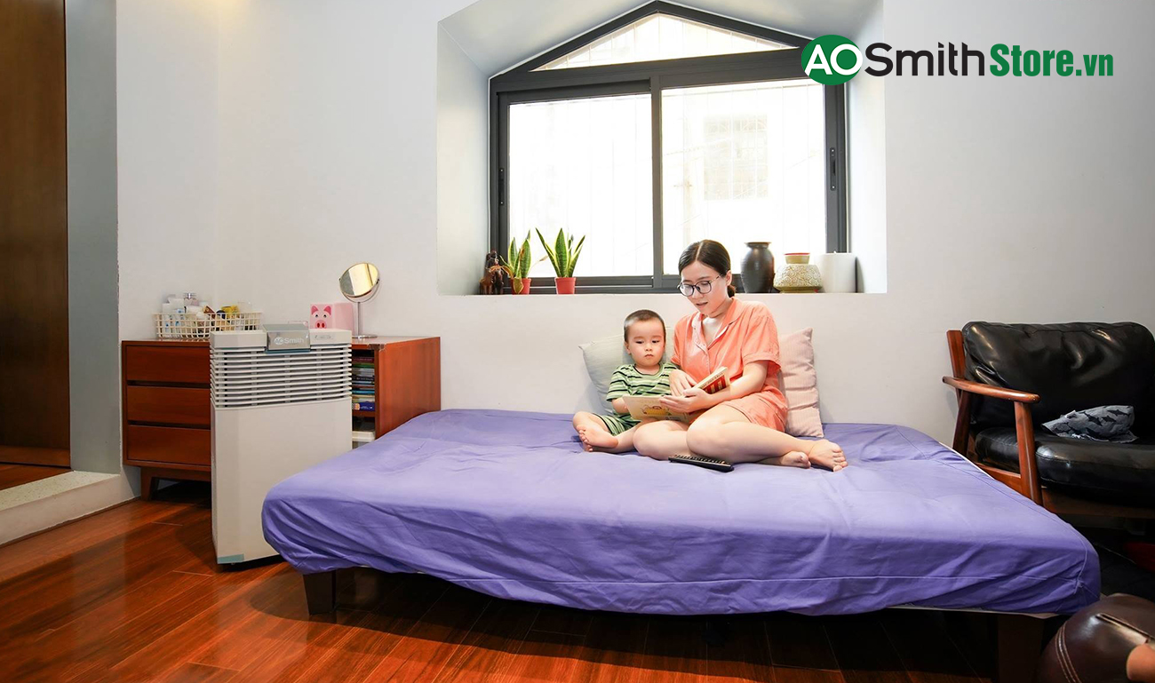 HÌnh ảnh thực tế Máy lọc không khí Aosmith KJ500F-B01