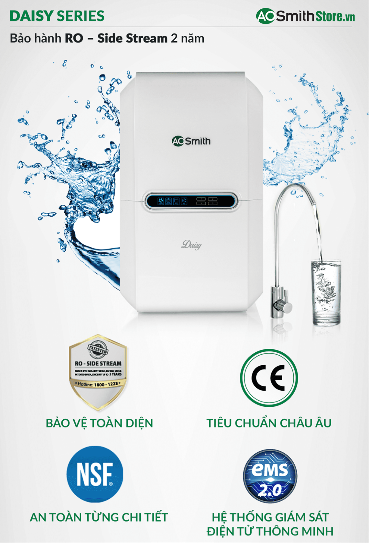 Máy Lọc Nước Aosmith Daisy